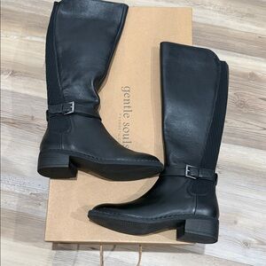 Gentle Souls Black Over the Knee Boots size US 6.5  new with box